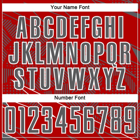 Red Jersey Steel Uniform Sports Sublimation Custom Soccer Lines Gray-White