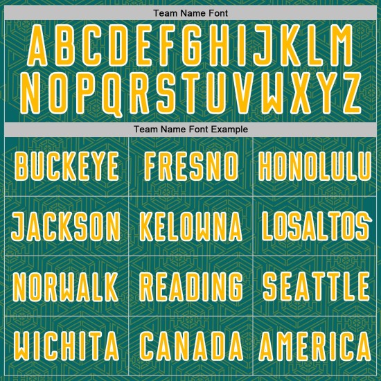 Jersey Teal Shape Custom Gold-White Geometric Soccer Sublimation Sports Uniform Jersey Teal Shape Custom Gold-White Geometric Soccer Sublimation Sports Uniform