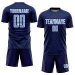 Light Uniform Jersey Geometric Sports Blue-White Soccer Shape Custom Navy Sublimation