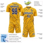 Jersey Lightning Royal-White Uniform Custom Sublimation Soccer Sports Gold Jersey Lightning Royal-White Uniform Custom Sublimation Soccer Sports Gold
