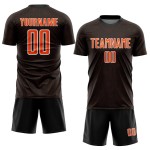 Sublimation Sports Uniform Soccer Black Shape Custom Geometric Jersey Orange-White Sublimation Sports Uniform Soccer Black Shape Custom Geometric Jersey Orange-White